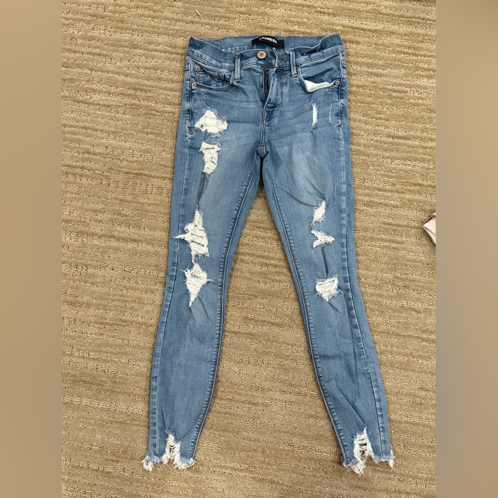 Express ankle legging mid rise jeans. Size 2